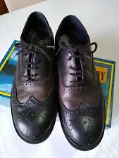 Cinti scarpe uomo vera pelle stile inglese 43 nero cuoio manifattura Italiana