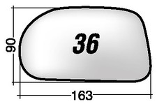 Left Rearview Mirror Glass SX