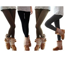 Set 5 leggings donna effetto termico felpato ass. SATURNO collant taglia unica