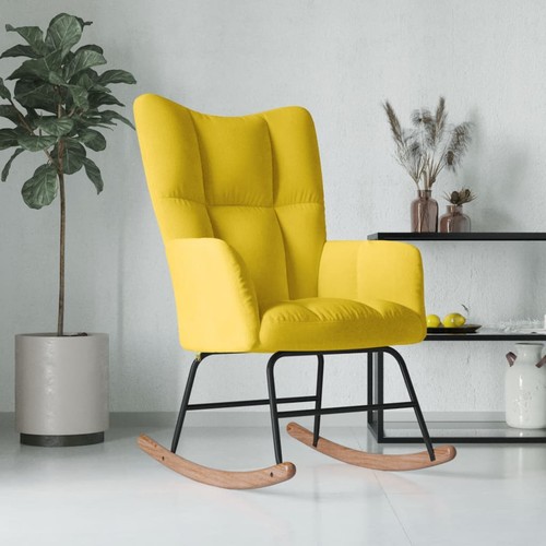Sedia dondolo giallo - sedia, senape