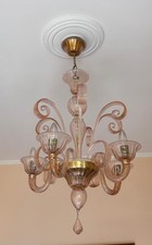 Lampadario 6 luci con 2 appliques + ricambi - Murano Vetreria Mazzuccato