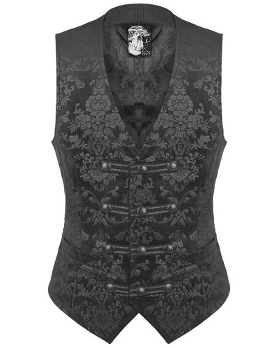 Gilet uomo punk rave - gilet, nero
