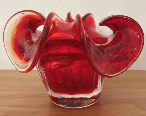 Handblown vintage dark red - handblown,