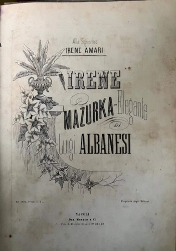 Spartito 1863 irene - 1863, mazurka