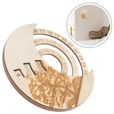  Calendario perpetuo in legno Calendario vintage a parete in legno Calendario