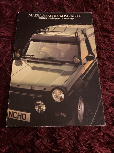Brochure matra rancho talbot - rancho,