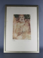 PETROS PAPAVASSILIOU VINTAGE LITOGRAFIA FIRMATA CON CORNICE XX SEC.