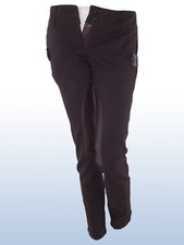 Annarita N Pantalone Da Donna 40 W26 S Small Marrone Slim Fit In Ecopelle Cotone
