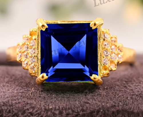 Anello donna zaffiro - , blu