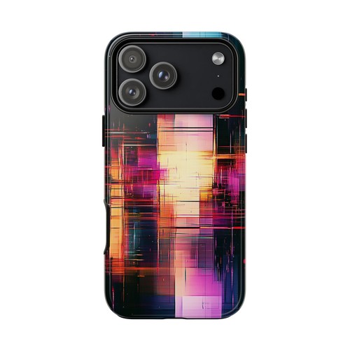 Glitch abstract pink static - pink,