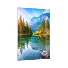 Quadro su Vetro 80x120cm Paesaggio montagne alba Stampe Immagini Moderni Murale