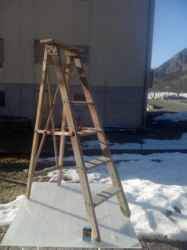 Antica scala legno - antica,