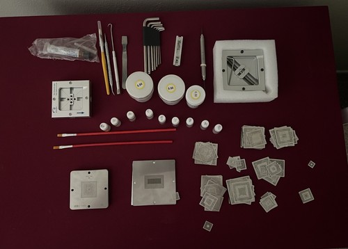 Bga reballing kit con stencil - reballing,