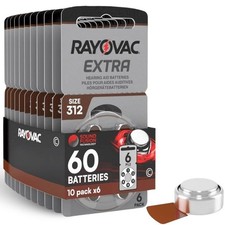 60 batterie RAYOVAC EXTRA 312