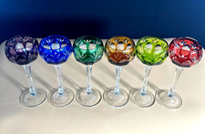 6 bicchieri da vino colorati