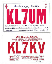 QSL KL7KV KL7UM Anchorage