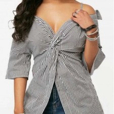 Zara camicia popeline annodata
