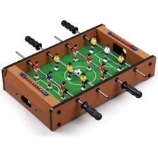 CALCIO BALILLA BILIARDINO DA TAVOLO IN LEGNO CON 4 STECCHE CALCETTO 51x31x10 CM