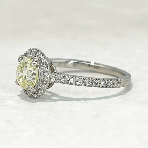 Anello solitario halo diamante - anello,