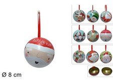 SCATOLA PALLA 8CM IN LATTA ASS