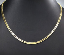 Collier Unoaerre vintage anni '70 collana maglia piatta in oro massiccio 18K