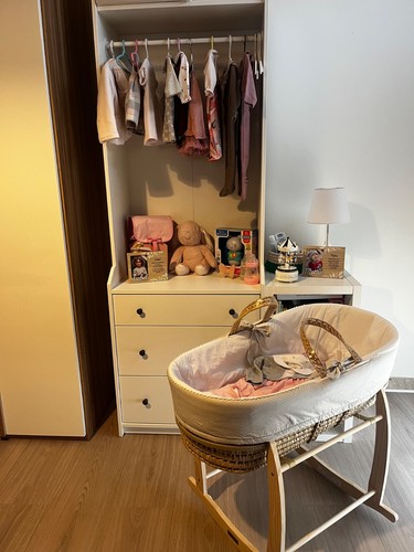 Culla vimini con - in,