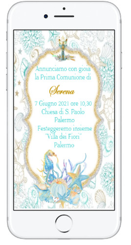 Invito digitale comunione tema - invito,