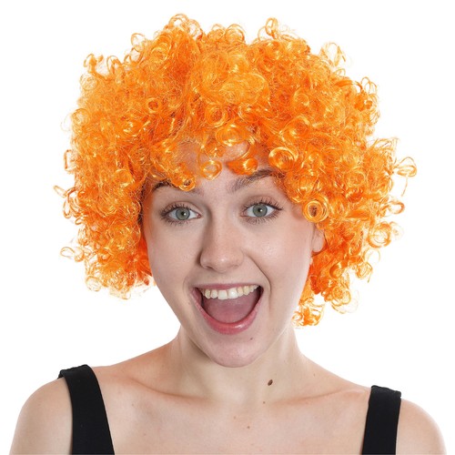 Parrucca afro arancione - parrucca, adulti