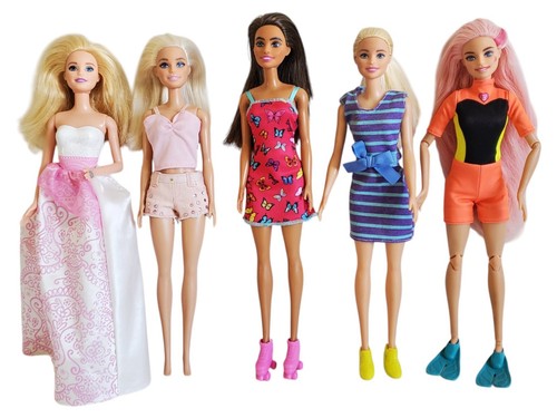 Lotto bambole barbie - lotto, 5