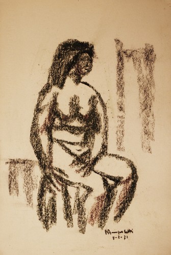 Nudo femminile angioletti - -,