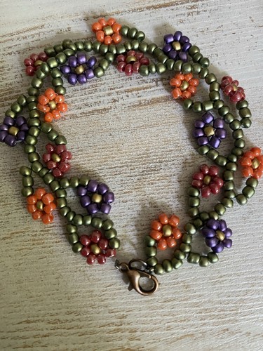 Bracciale perline tema fiore - perline, 7
