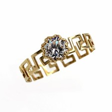 Anello solitario oro 18 - anello,