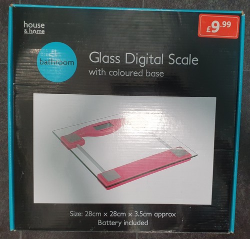 Glass digital bathroom scale - glass,
