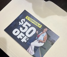 Buono regalo 50€ TOP GOLF (buono per tutto tranne che per alcol)