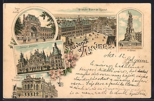 Lithographie anvers grand - lithographie, anvers,