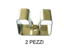 GANCIO APPENDI PORTA SCOPA PALE PIZZA ADESIVO IN ACCIAIO INOX - 2 PEZZI -