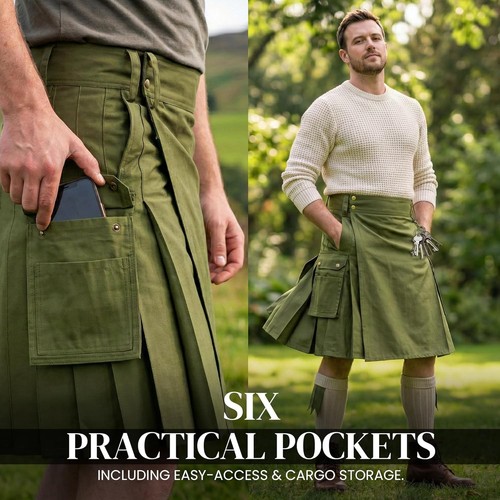 Kilt utility uomo fantasma