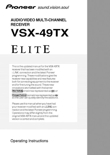 Pioneer vsx 49tx ricevitore - pioneer,