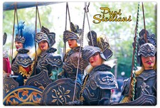 MAGNETE RETTANGOLARE CALAMITA FRIGO SICILIA PUPI SICILIANI SICILIAN PUPPET