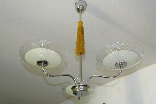 C1930 art deco - deco, chromlampe