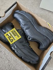 Scarpe uomo Fila Memory antiscivolo da lavoro nere taglia 10,5 nuove con scatola