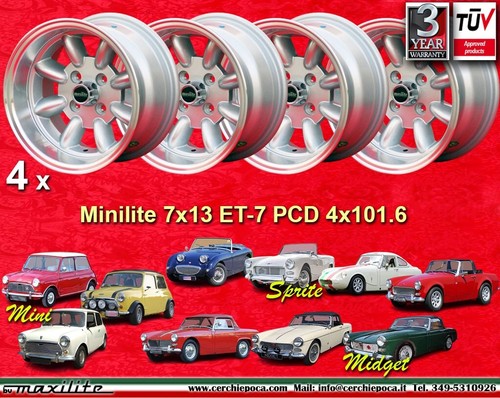 Cerchi mini minilite 7x13 - 4,