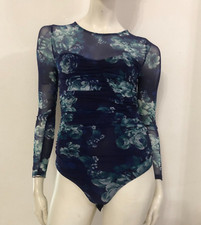 GUESS Maglia body blu mesh