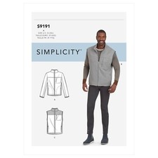 Simplicity 9191 UOMO Gilet &