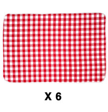 6 Tovaglietta Americana Quadri Rustica, Stile Country cotone 60x50 Sottopiatti