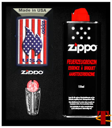 Zippo geschenkset patriotic - zippo,