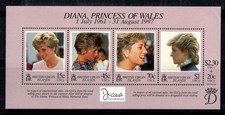 Isole Vergini 1998 Mi. Bl.93 Foglietto 100% Nuovo ** Principessa Diana