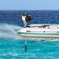 Motore Fuoribordo 4 Tempi 5,5HP Motore Barca da Pesca Motore Benzina Raffreddato ad Aria 52cc