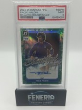 2024-25 FIFA Donruss Paolo Maldini Bellissimo Gioco Scala Drago Auto /99 PSA 9
