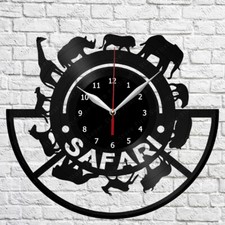 Safari Vinyl Record Wall Clock Art Decor Original Gift 12''30cm 2443